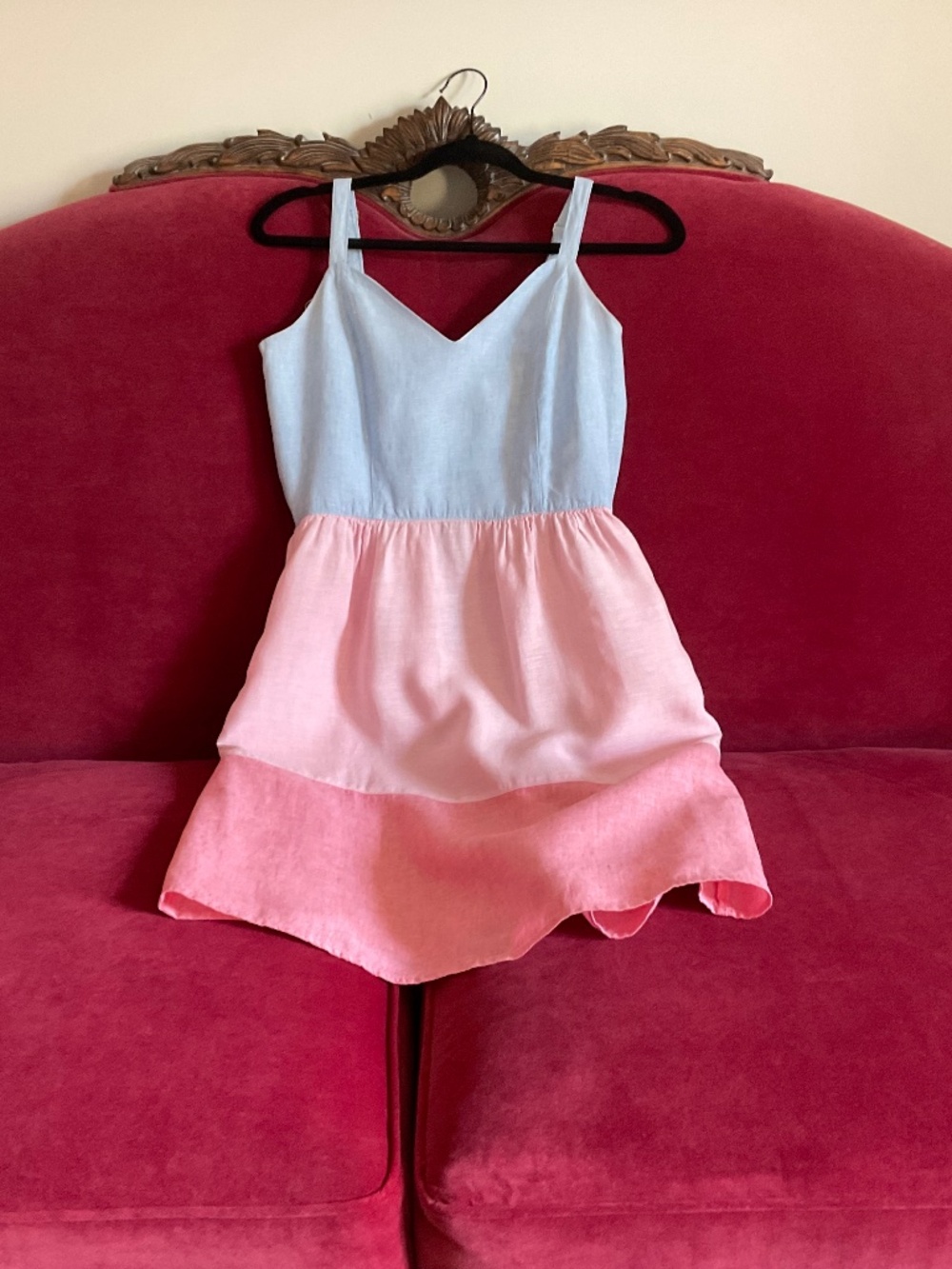 Linen Color block Linen Dress